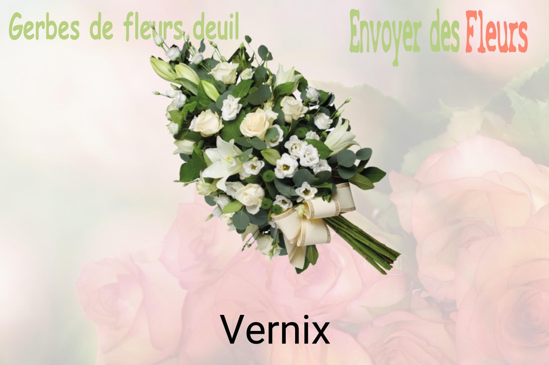 Gerbe de fleurs de deuil livrée à Vernix